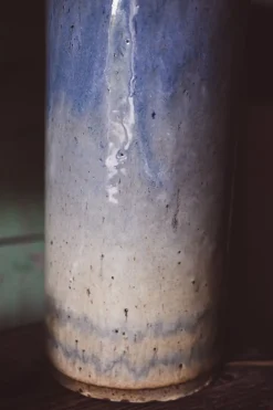 Discount Pamono Studio Pottery Table Lamp in Sea Green Blue, 1980s