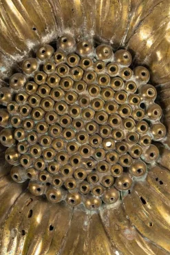 Outlet Pamono Sunflower Table Lamp in Brass, 1970s