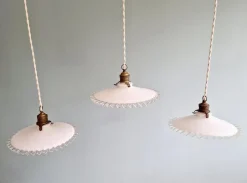 New Pamono Suspension Light in White White Opaline, 1930s