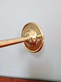 Clearance Pamono Swan Neck Wall Light in Brass and Blue Speckled Glass, 1930s