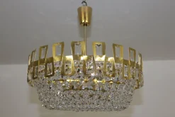 New Pamono Swarovski Crystal Chandelier from Maderna, 1950s