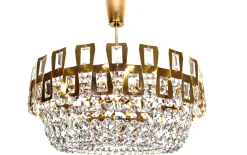 New Pamono Swarovski Crystal Chandelier from Maderna, 1950s