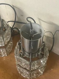 Clearance Pamono Swarovski Cut Glass Pendant Lamps, 1970s, Set of 5