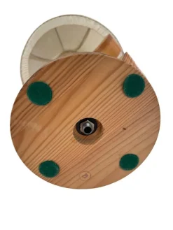 Pamono Swedish Bentwood Pine Table Lamp with Fabric Shade, 1970s