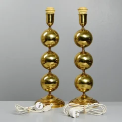 Discount Pamono Swedish Brass Table Lamps in the style of Stilarmatur, 1960s, Set of 2