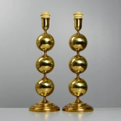 Discount Pamono Swedish Brass Table Lamps in the style of Stilarmatur, 1960s, Set of 2