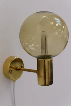 New Pamono Swedish Brass Wall Light by Hans-Agne Jakobsson for Markaryd, 1960s