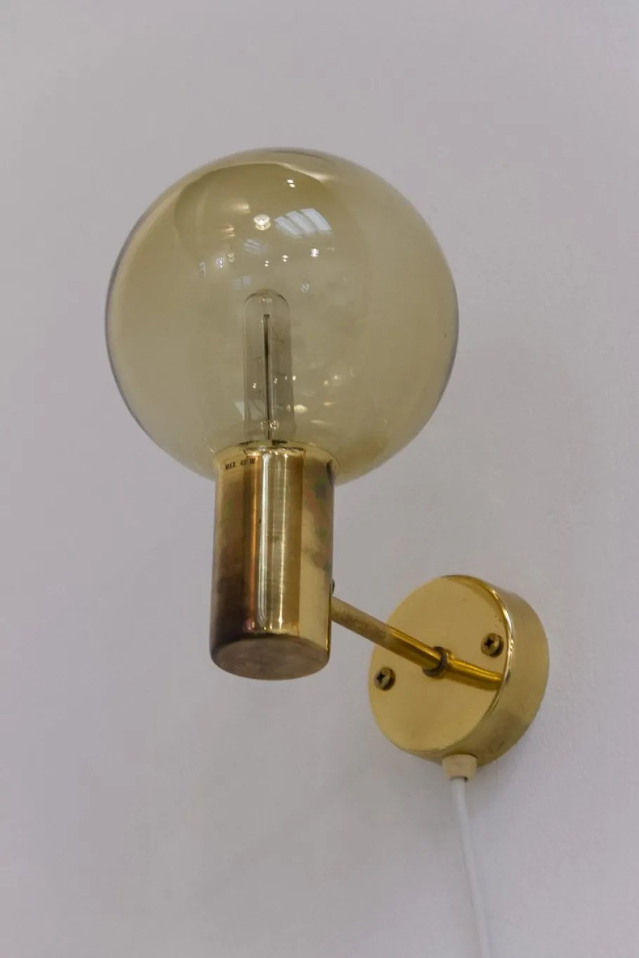New Pamono Swedish Brass Wall Light by Hans-Agne Jakobsson for Markaryd, 1960s