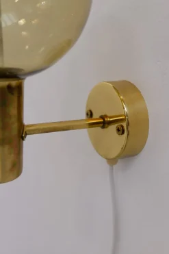 New Pamono Swedish Brass Wall Light by Hans-Agne Jakobsson for Markaryd, 1960s