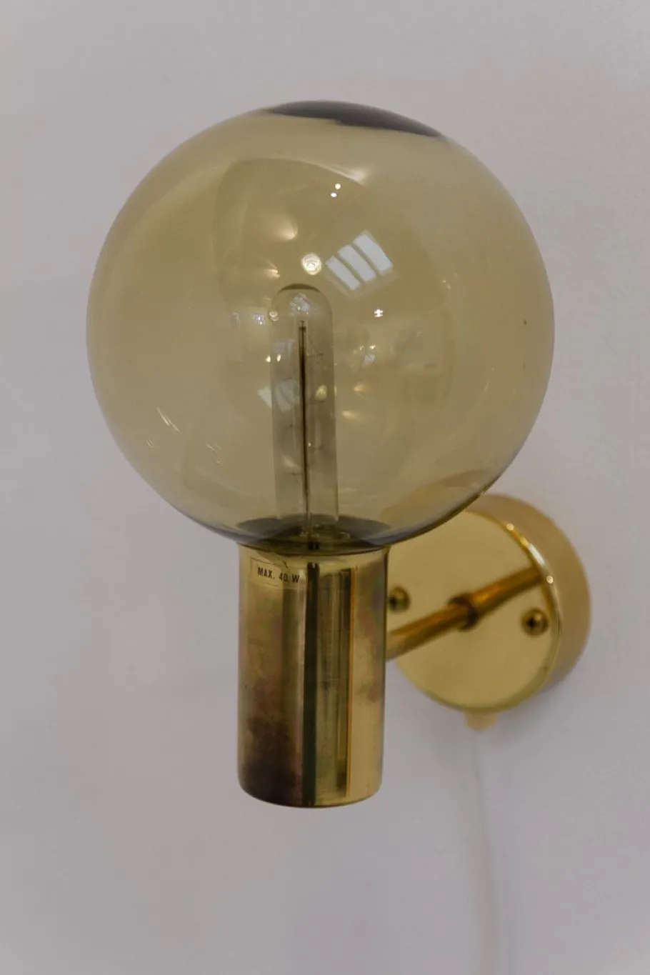 New Pamono Swedish Brass Wall Light by Hans-Agne Jakobsson for Markaryd, 1960s