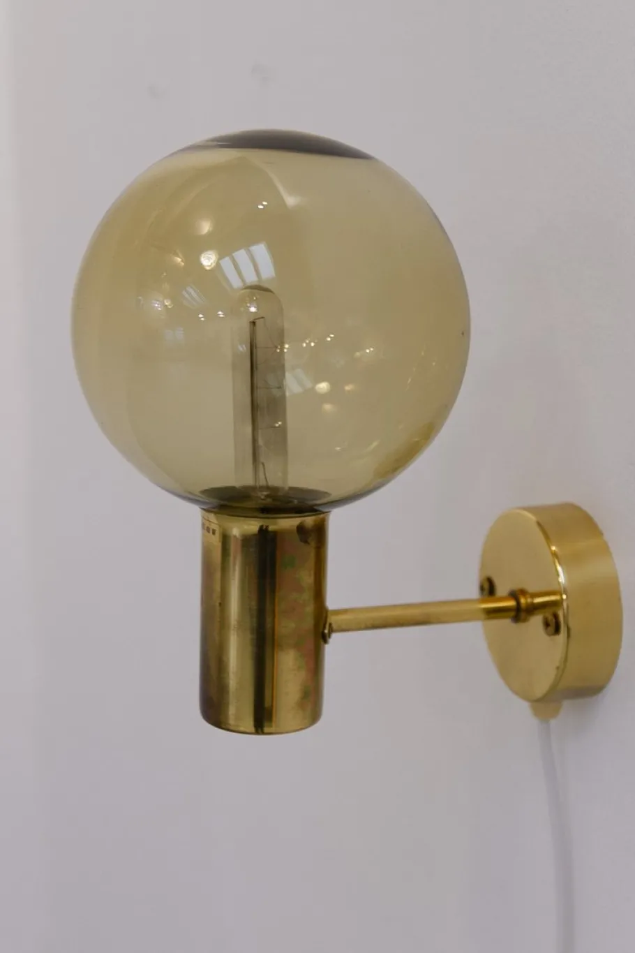New Pamono Swedish Brass Wall Light by Hans-Agne Jakobsson for Markaryd, 1960s