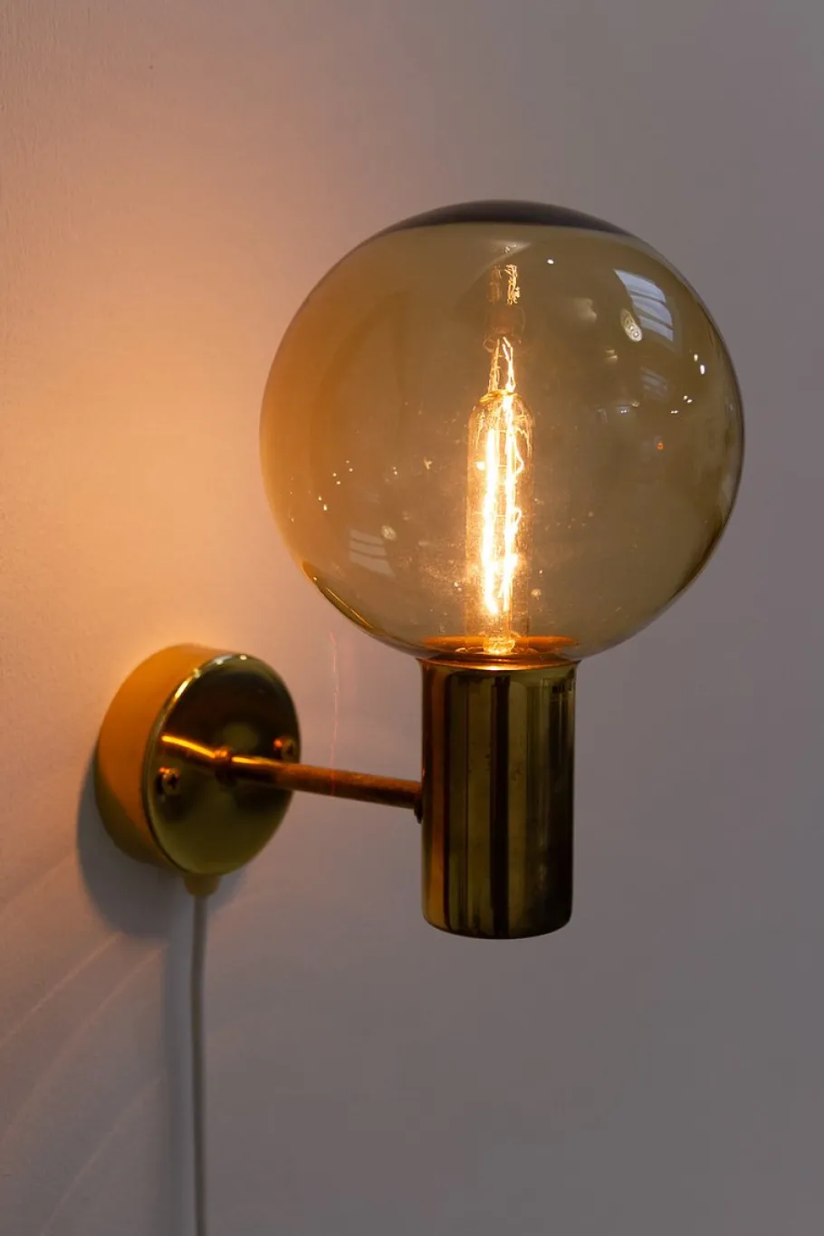 New Pamono Swedish Brass Wall Light by Hans-Agne Jakobsson for Markaryd, 1960s