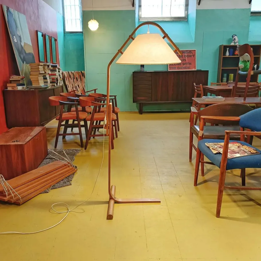 New Pamono Swedish Floor Lamp by Jan Wickelgren, 1950s