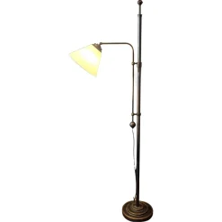 New Pamono Swedish Grace Art Deco Floor Lamp in Bronze from Cebe, 1930s