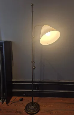 New Pamono Swedish Grace Art Deco Floor Lamp in Bronze from Cebe, 1930s