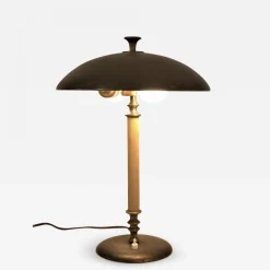 Discount Pamono Swedish Grace Brass Table Lamp by Harald Notini for Böhlmarks, Sweden