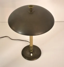 Discount Pamono Swedish Grace Brass Table Lamp by Harald Notini for Böhlmarks, Sweden