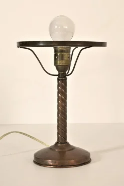 Best Pamono Swedish Grace Copper Table Lamp by Harald Notini for Böhlmarks Lampfabrik Stockholm