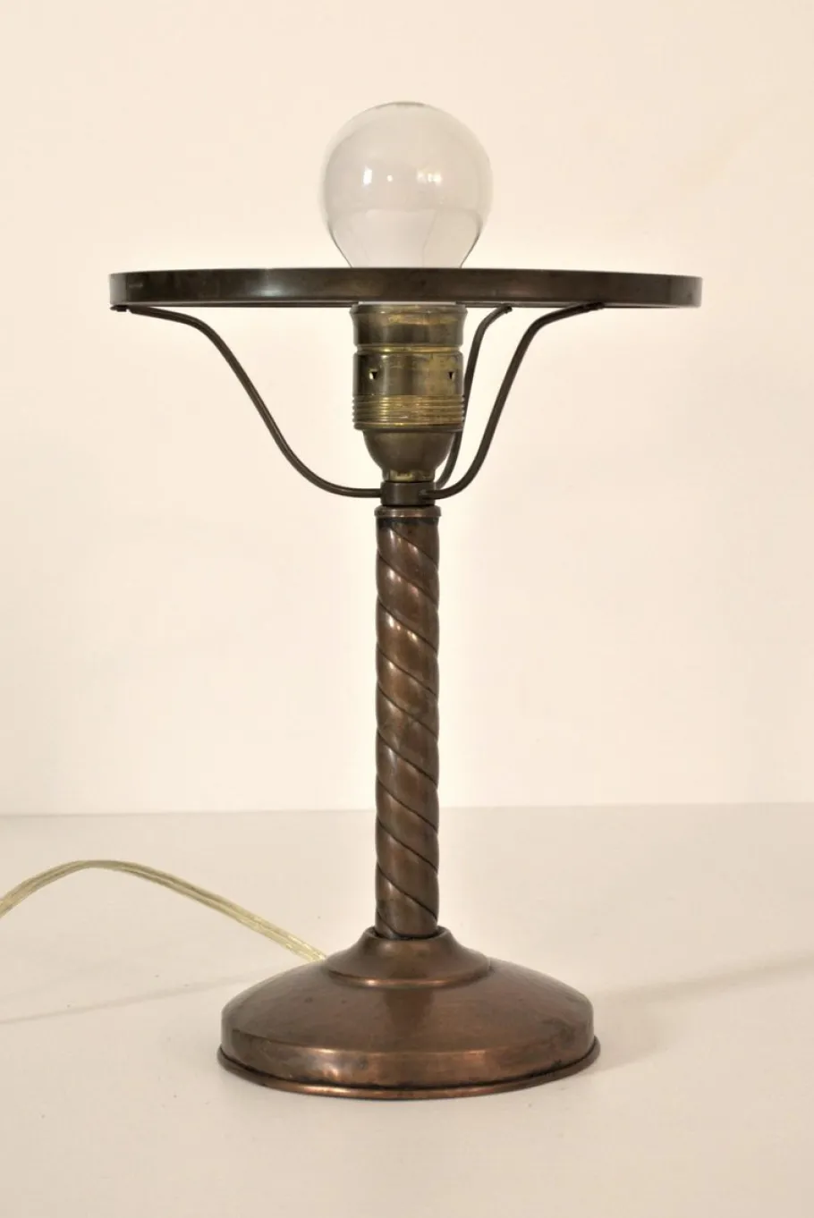 Best Pamono Swedish Grace Copper Table Lamp by Harald Notini for Böhlmarks Lampfabrik Stockholm