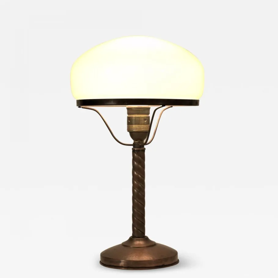 Best Pamono Swedish Grace Copper Table Lamp by Harald Notini for Böhlmarks Lampfabrik Stockholm