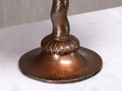 Pamono Swedish Hammered Copper Table Lamp by Harald Notini for Böhlmarks, 1920s