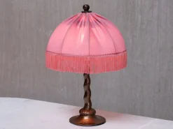 Pamono Swedish Hammered Copper Table Lamp by Harald Notini for Böhlmarks, 1920s
