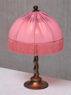 Pamono Swedish Hammered Copper Table Lamp by Harald Notini for Böhlmarks, 1920s