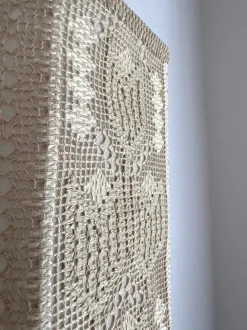 New Pamono Swedish Handmade Crocheted Textile Wall Lamp with Tulip Pattern, 1960s