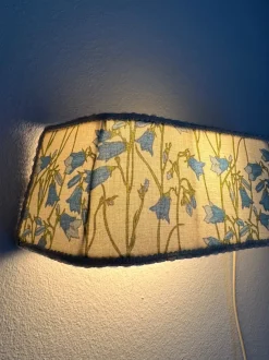 Discount Pamono Swedish Handmade Textile Wall Lamp in the style of William Morris Style, 1960s