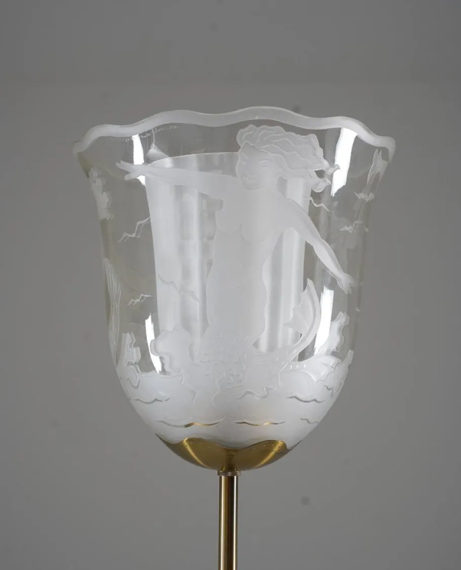 Sale Pamono Swedish Modern Floor Lamp attributed to Bo Notini for Glössner, 1940s