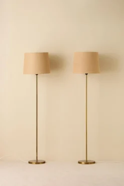 New Pamono Swedish Modern Floor Lamps attributed to Nordiska Kompaniet, 1950s, Set of 2