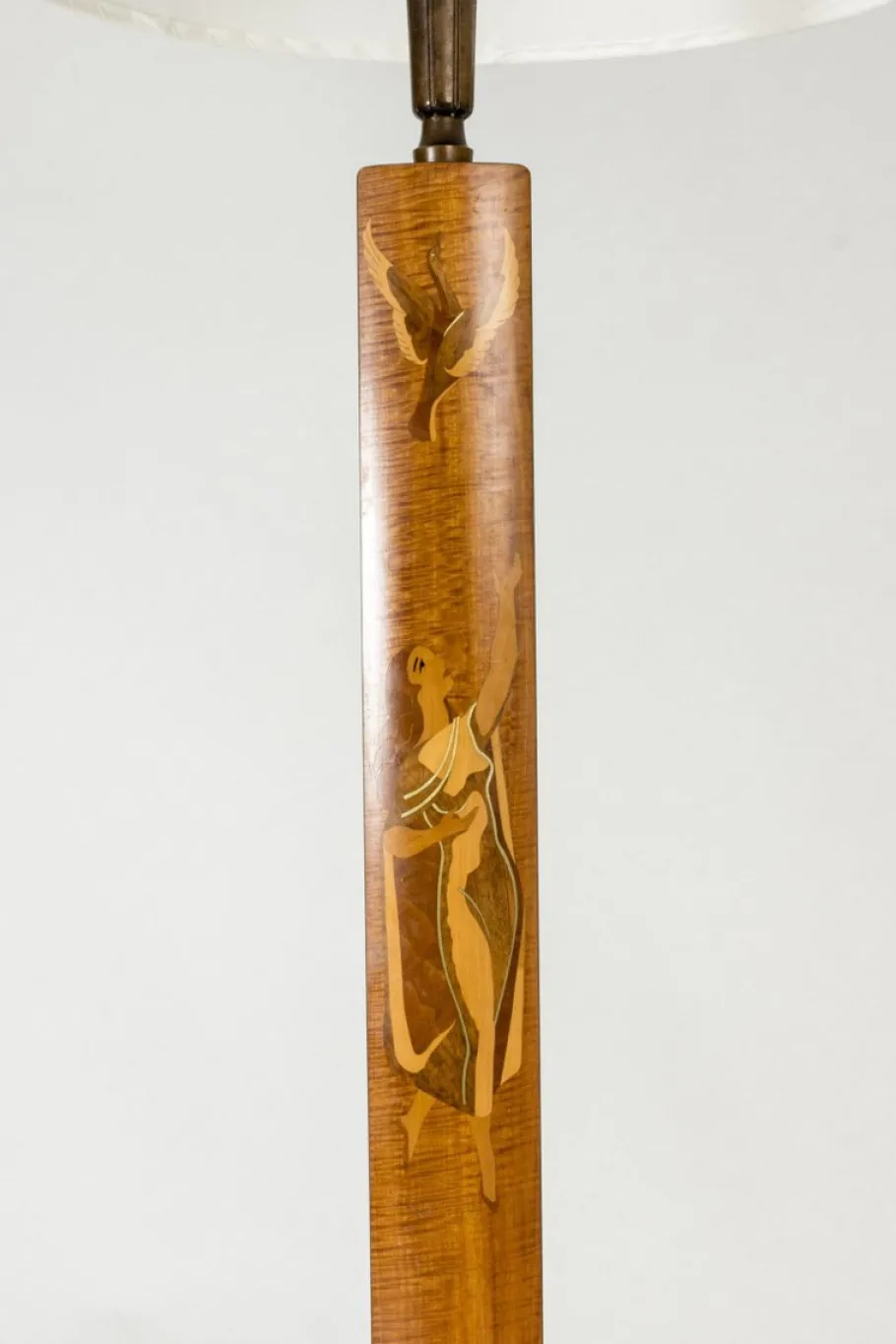 Best Pamono Swedish Modern Floor Lamp from Mjölby Intarsia, 1930s