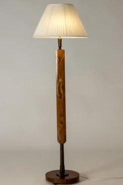 Best Pamono Swedish Modern Floor Lamp from Mjölby Intarsia, 1930s