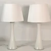 Outlet Pamono Swedish Modern Glass and Teak Table Lamps by Bernt Nordstedt for Bergboms, Set of 2