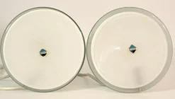 Outlet Pamono Swedish Modern Glass and Teak Table Lamps by Bernt Nordstedt for Bergboms, Set of 2