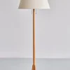 Pamono Swedish Modern 3-Legged Floor Lamp in Oak from Svensk Hemslöjd, 1950s