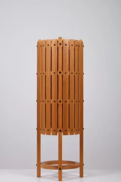 Outlet Pamono Swedish Modern Pine Floor Lamp by Axel Einar Hjorth, 1960s