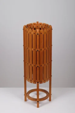 Outlet Pamono Swedish Modern Pine Floor Lamp by Axel Einar Hjorth, 1960s