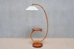 Outlet Pamono Swedish Modern Sculptural Floor Lamp with Table & Turned Orb Arm, Late 1930s