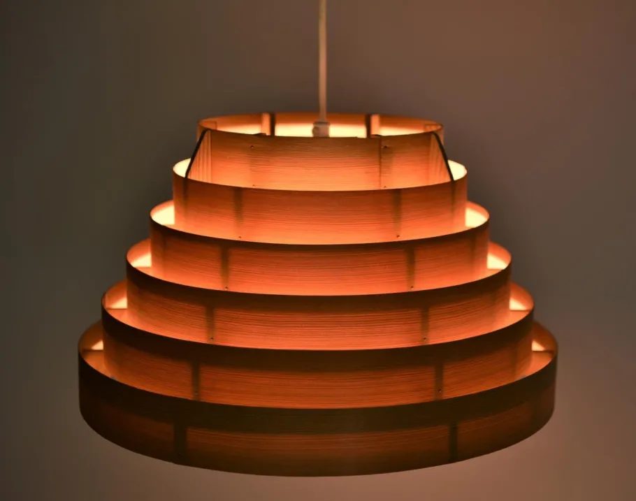 Clearance Pamono Swedish Pine Pendant Lamp Ellysett Model T454 by Hans-Agne Jakobsson