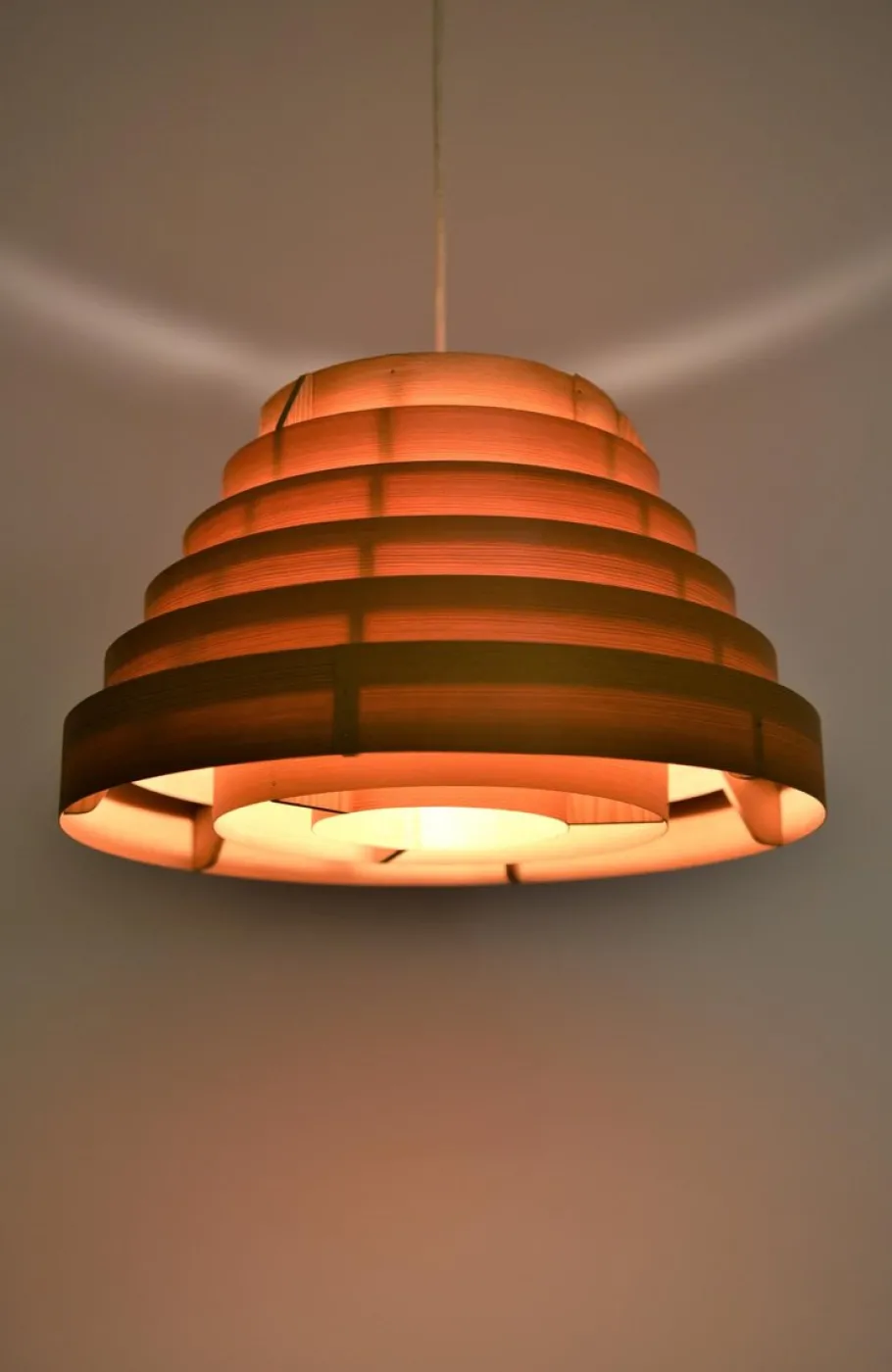Clearance Pamono Swedish Pine Pendant Lamp Ellysett Model T454 by Hans-Agne Jakobsson