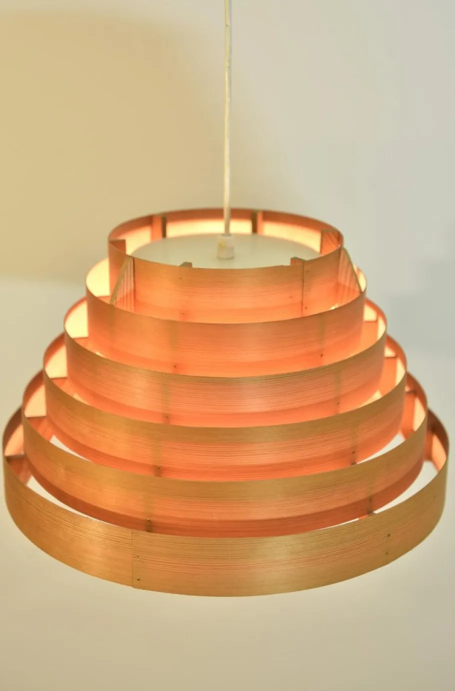 Clearance Pamono Swedish Pine Pendant Lamp Ellysett Model T454 by Hans-Agne Jakobsson