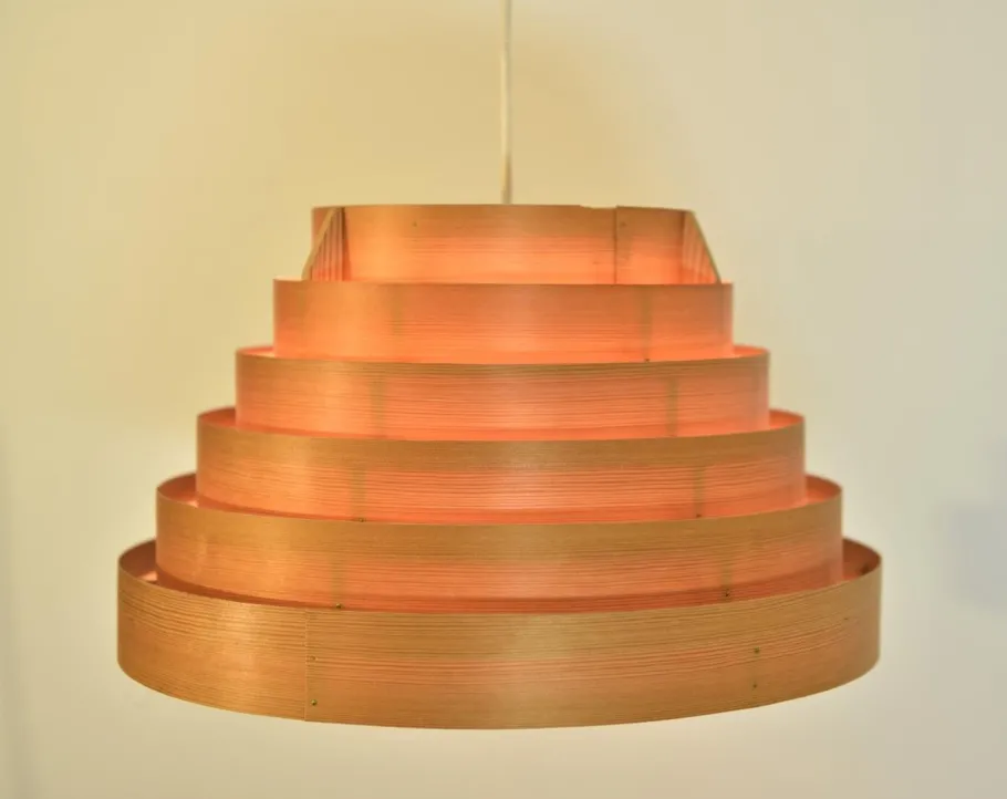Clearance Pamono Swedish Pine Pendant Lamp Ellysett Model T454 by Hans-Agne Jakobsson