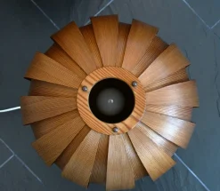 Sale Pamono Swedish Pine Veneer Table Lamps by Hans-Agne Jakobsson for Ellysett, 1960s, Set of 2