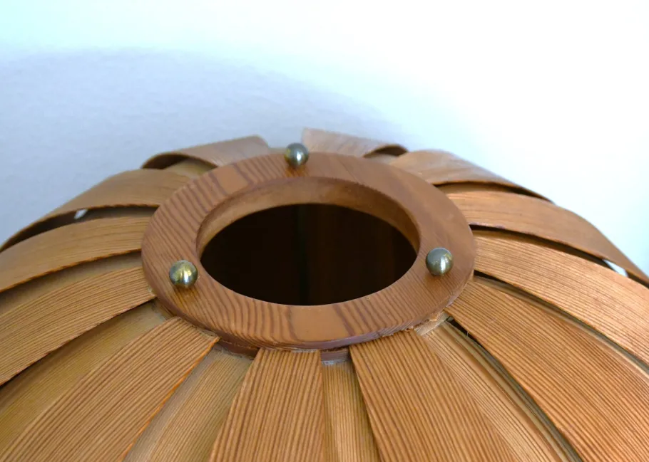 Sale Pamono Swedish Pine Veneer Table Lamps by Hans-Agne Jakobsson for Ellysett, 1960s, Set of 2