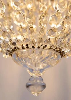 New Pamono Swedish Silvered Bronze Chandelier, 1920s