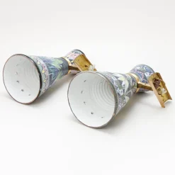 Pamono Swedish Wall Lights in Hand Painted Ceramic, 1960, Set of 2
