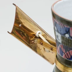 Pamono Swedish Wall Lights in Hand Painted Ceramic, 1960, Set of 2