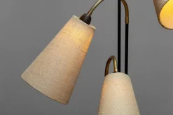 Discount Pamono Swedish with Jute Fabric Shades Floor Lamp by Svend Aage Holm-Sørensen, 1950s