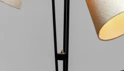 Discount Pamono Swedish with Jute Fabric Shades Floor Lamp by Svend Aage Holm-Sørensen, 1950s